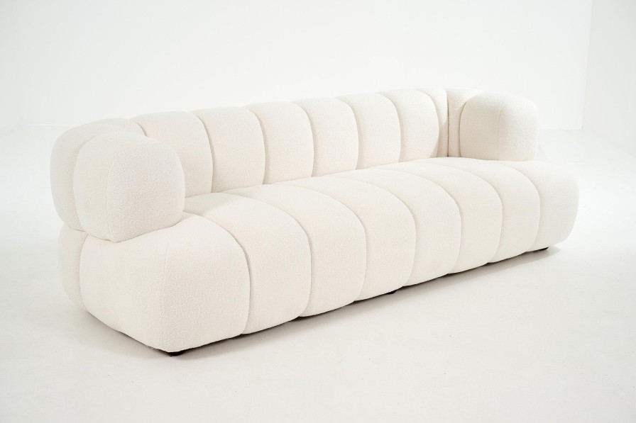 Flamant Dallas, Sofa, White, Boucle, 3 Seater Online