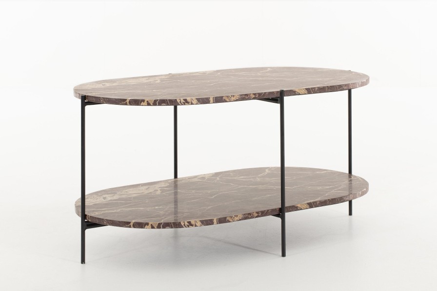 Flamant Karina, Coffee Table, Marble And Metal, Red Online