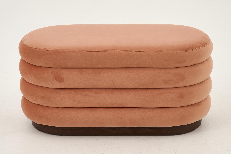 Flamant Beatrice, Pouf, Oval, Pink Hot