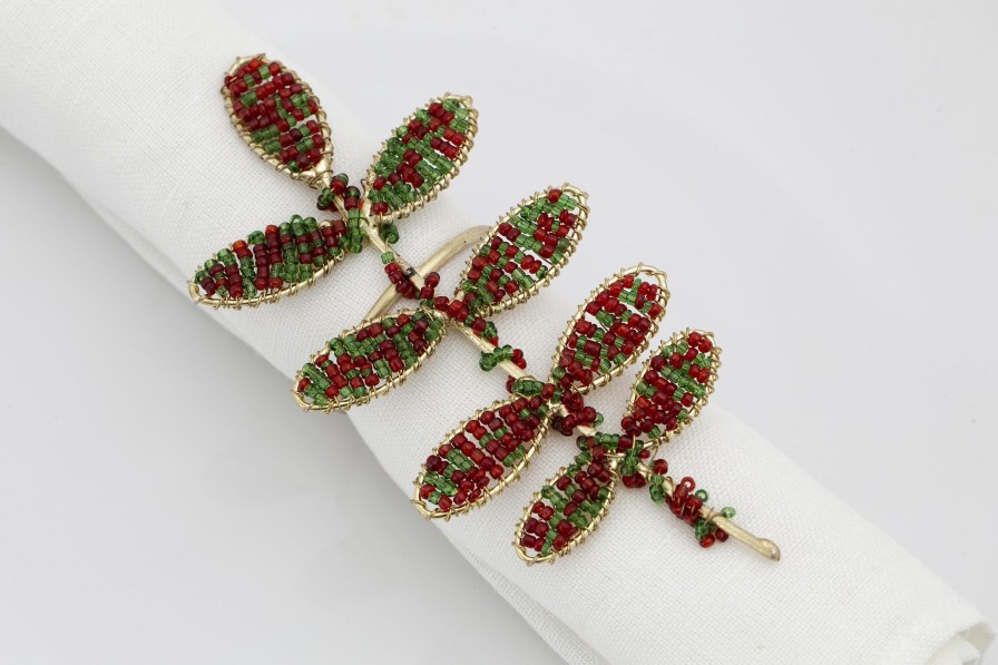 Flamant Rawas, Napkin Ring, Beads, Leaf Best