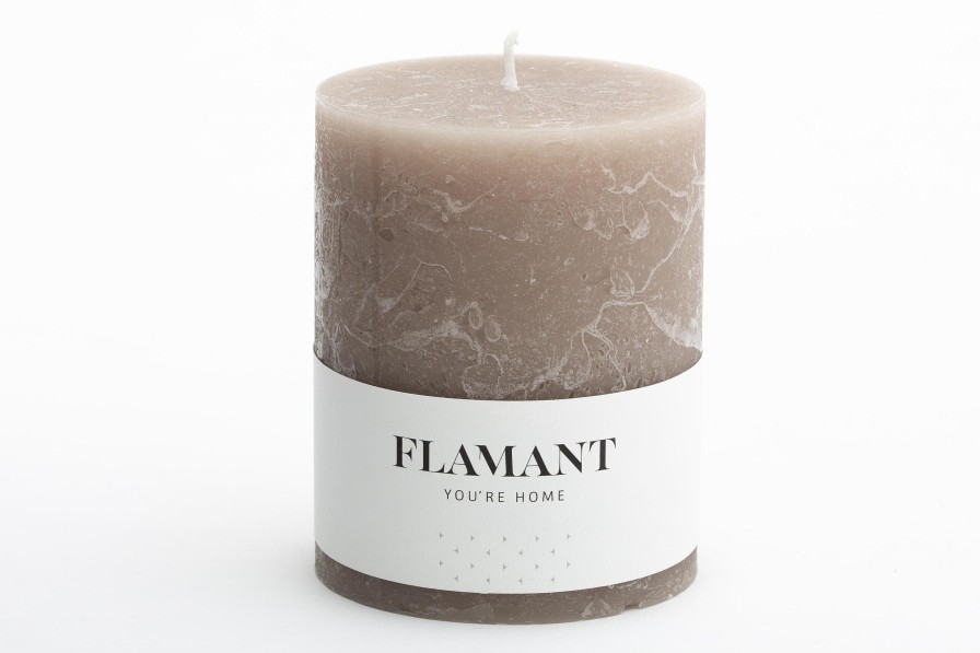 Flamant Beth, Candle, Colour Taupe, 9X11,5Cm Hot