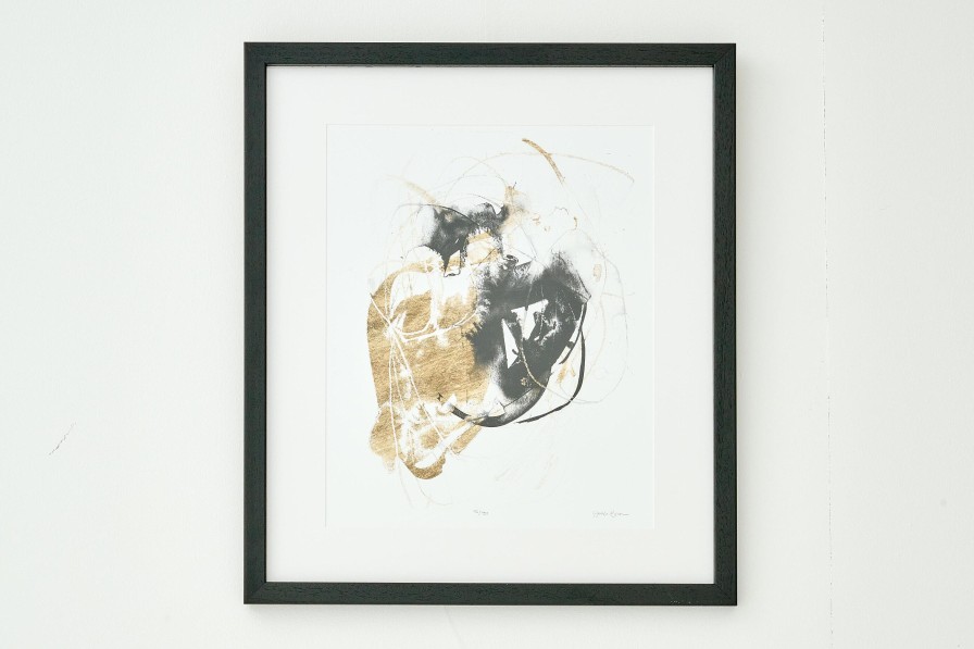 Flamant Black & Gold Splash, Wall Art, Model 3 Clearance