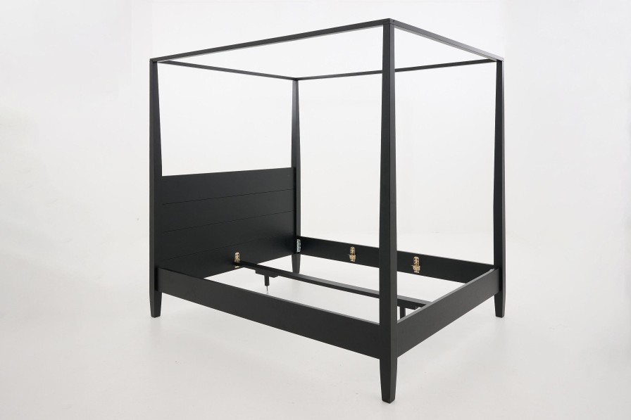 Flamant Cape Cod, Four-Poster Bed, Black, 180 Cm Best