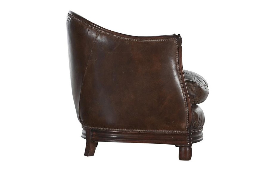 Flamant Melbury, Club Armchair, Dark Brown, Leather Hot