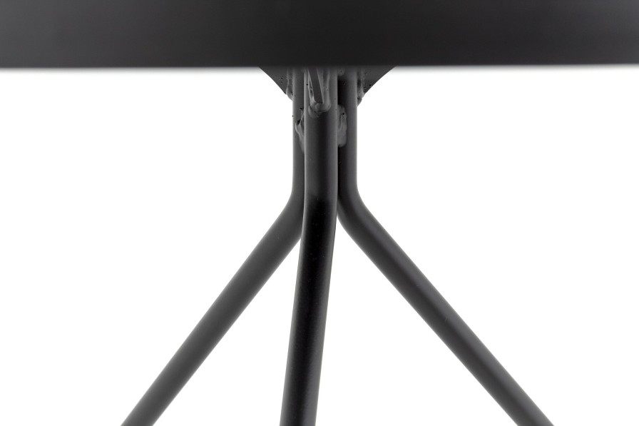 Flamant Madison, Side Table, Oak And Metal, Round, 60 Cm, Dark Brown Clearance