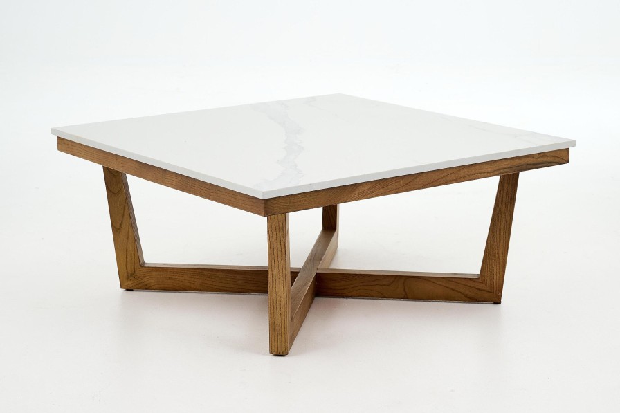 Flamant Marnix, Coffee Table, Oak And Stone, 90X90 Best